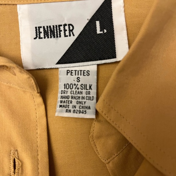 Vintage Silk Shirt Mustard SP - Picture 3 of 6